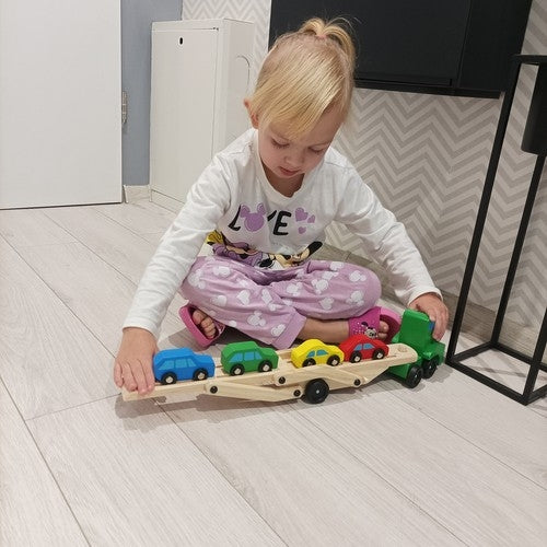 Leksaksbilar i Trä - 6-delar