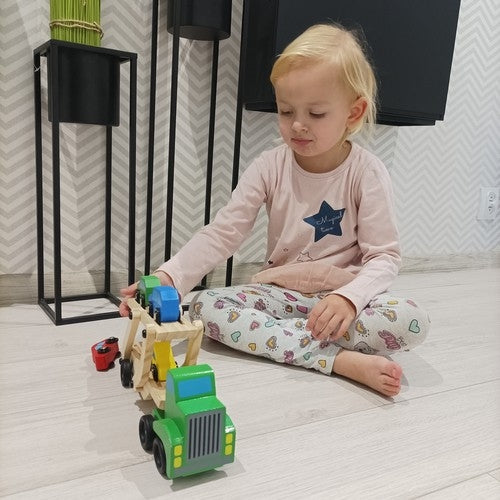 Leksaksbilar i Trä - 6-delar