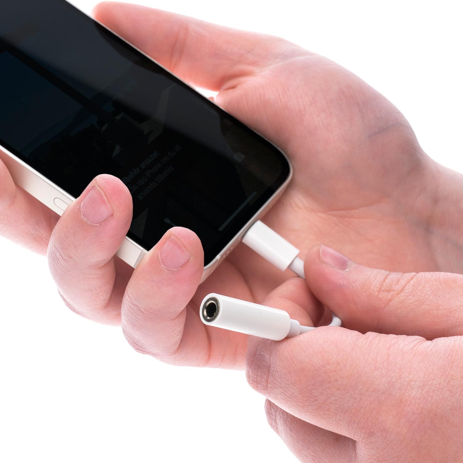 Lightning till 3,5 mm AUX-hörlursadapter kompatibel med iPhone och iPad