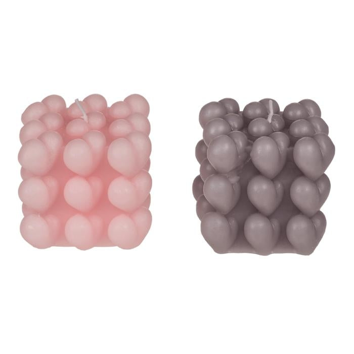 Ljus / Värmeljus - Hjärtbubblor