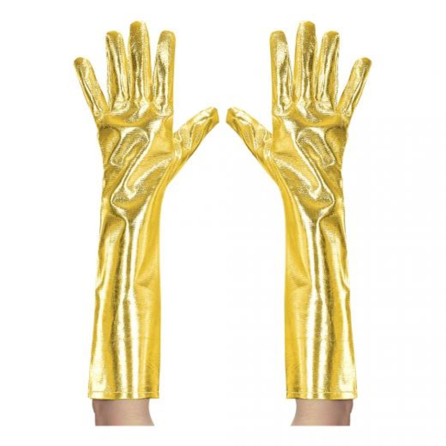 Långa Handskar - Guldmetallic