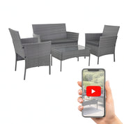 Loungegrupp för uteplats och trädgård – Loungeset - Utemöbler