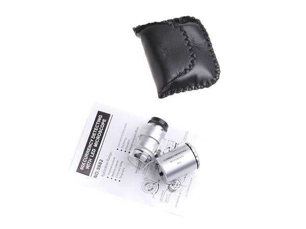 Lupp / UV Mikroskop - 60x Förstoring & LED-lampa