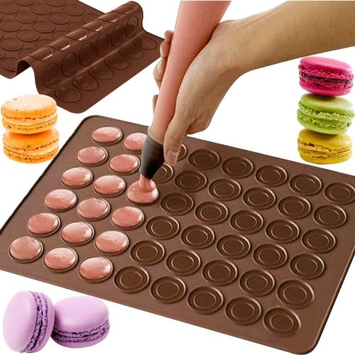 Macaron Kakform i Silikon - 48 Platser