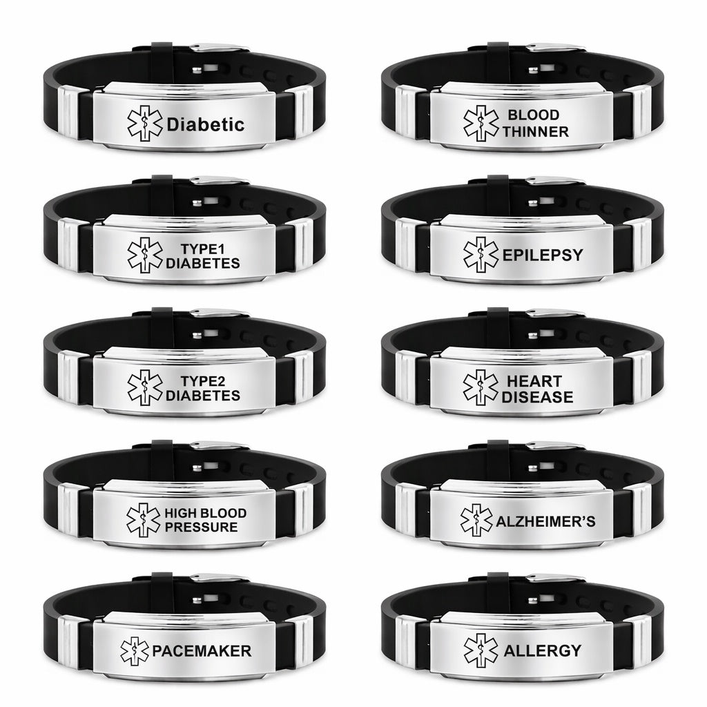 ID-Armband med medicinsk informationsplatta
