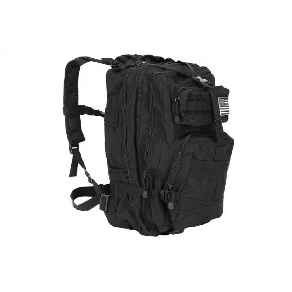 Militärväska / Ryggsäck i Nylon, Svart - 38 Liter