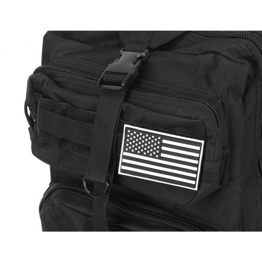 Militärväska / Ryggsäck i Nylon, Svart - 38 Liter
