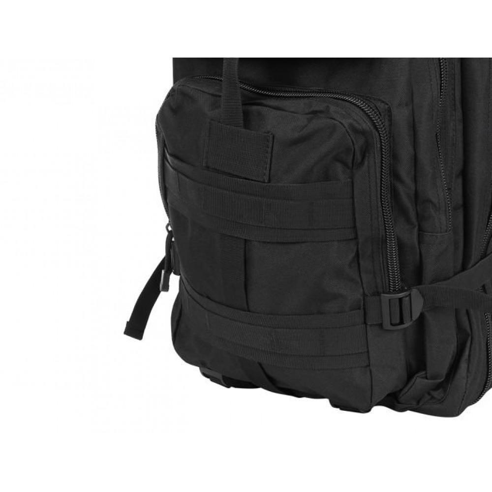 Militärväska / Ryggsäck i Nylon, Svart - 38 Liter