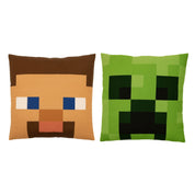Minecraft Kudde med Steve & Creeper - 40x40 cm
