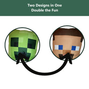 Minecraft Kudde med Steve & Creeper - 40x40 cm
