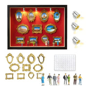 Miniatyr fotoram med LED-ljus – DIY museum minnesram