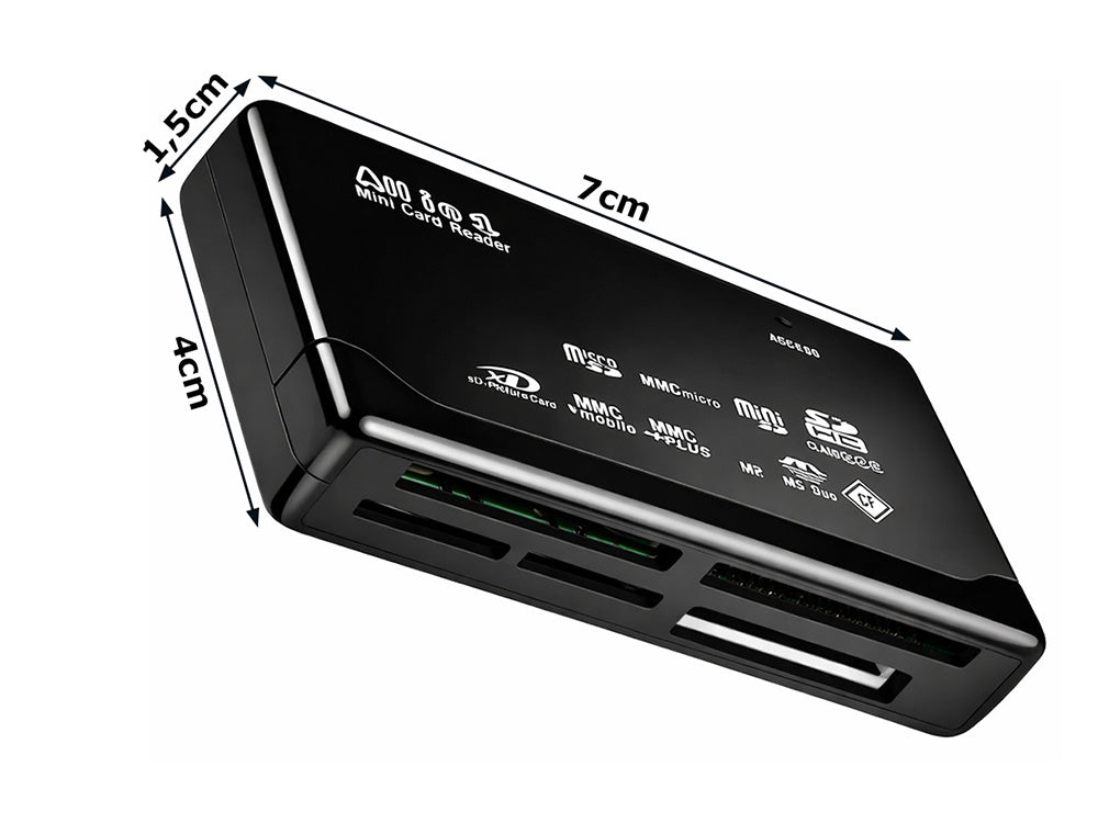 Minneskortläsare USB CF SD microSD XD MS MMC