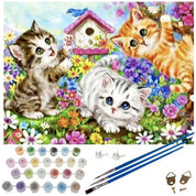 Måla Efter Nummer Kit - 40x50cm - Katter