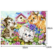 Måla Efter Nummer Kit - 40x50cm - Katter