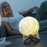 Månlampa med Färgskiftande LED-ljus - 15 cm