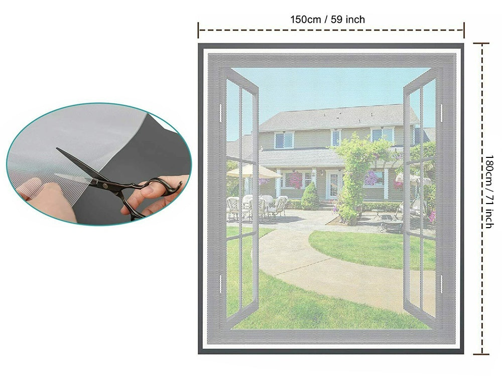 Myggnät för Fönster – Klippbart 180 x 150 cm
