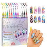 Nail Art Markers med Fin Spets – Nageldesign i 12 färger