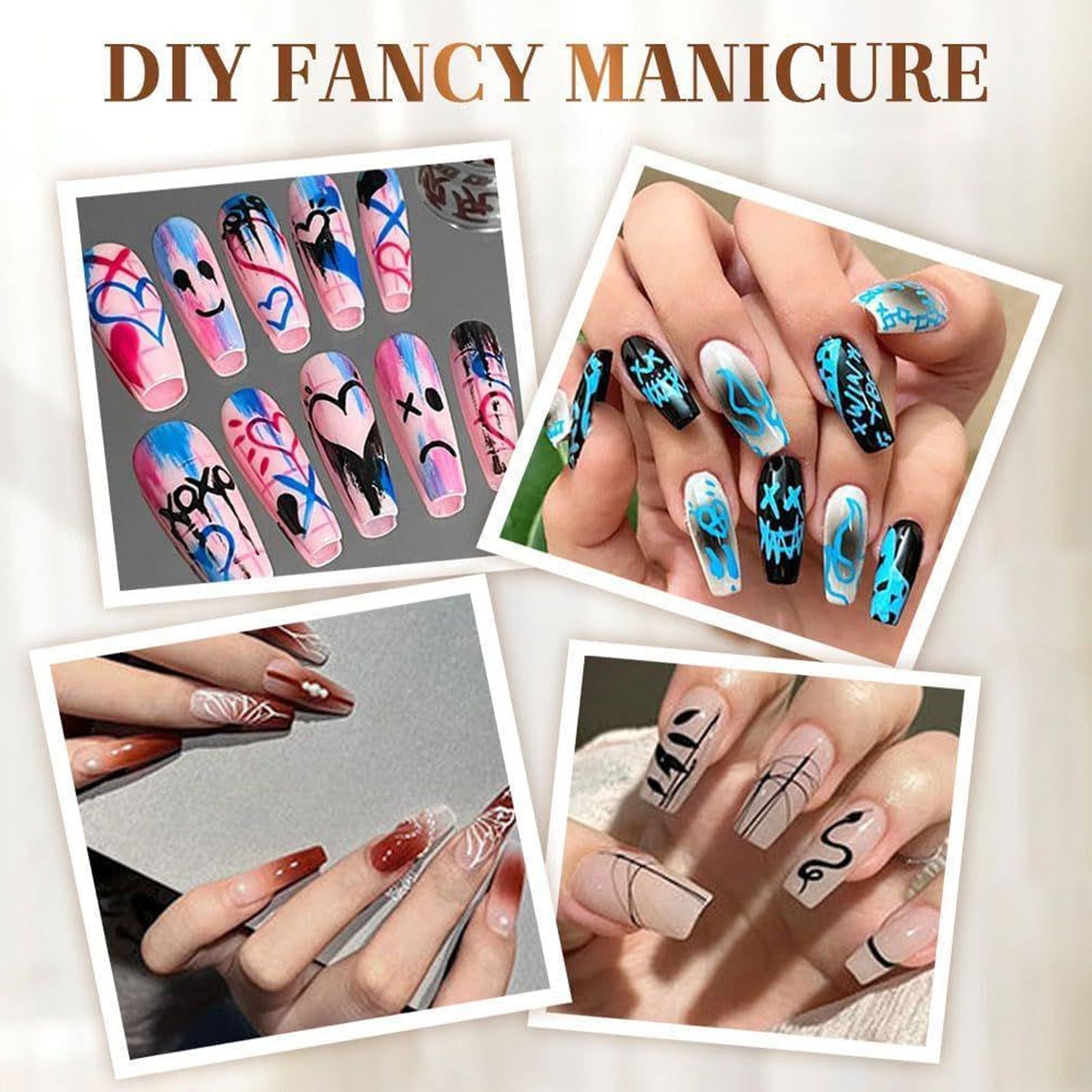 Nail Art Markers med Fin Spets – Nageldesign i 12 färger