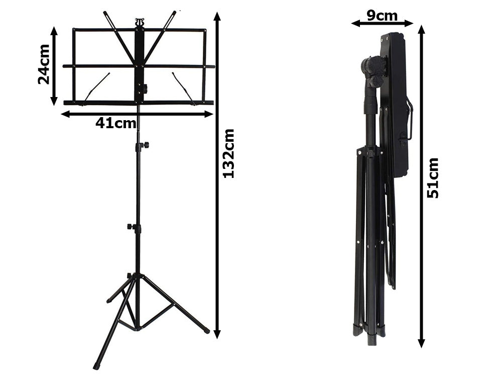 Notställ / Ställ för Notbok - Hopfällbar med Väska - 130cm
