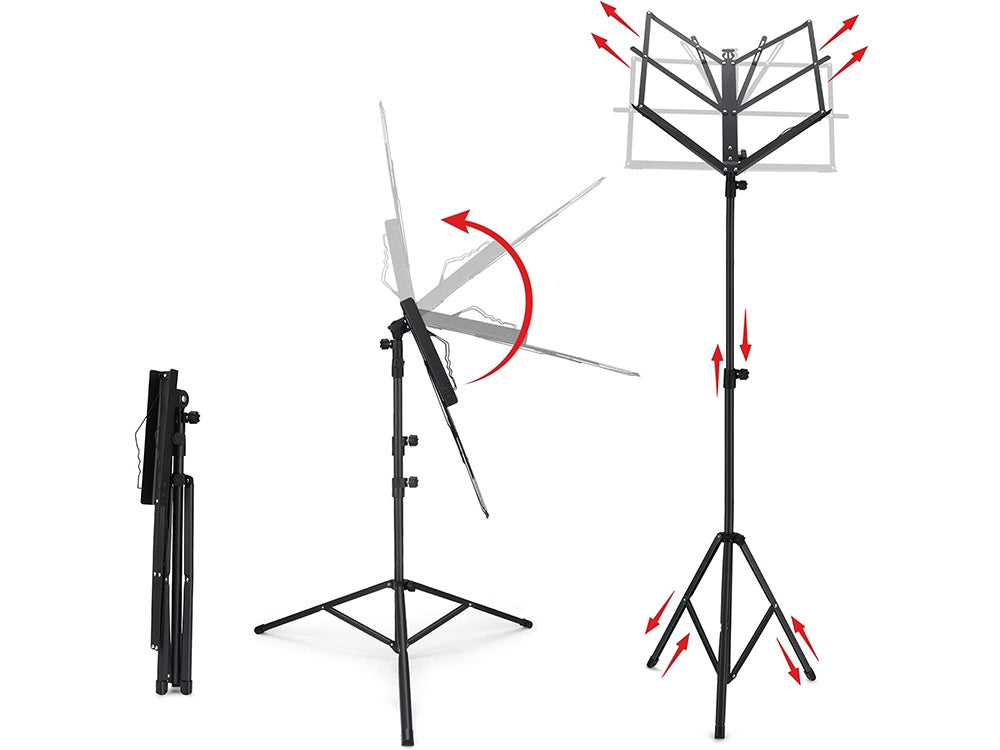 Notställ / Ställ för Notbok - Hopfällbar med Väska - 130cm