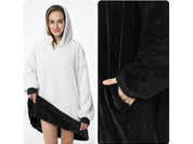 Oversized Hoodie med Luva - Filt