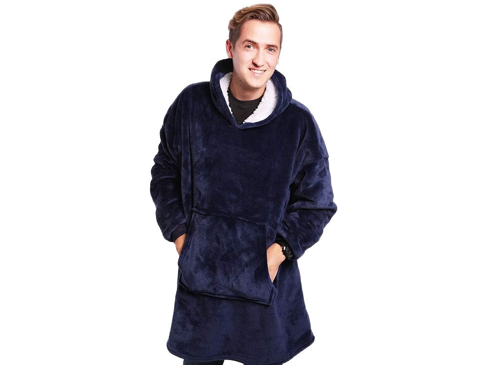 Oversized Hoodie med Luva - Filt