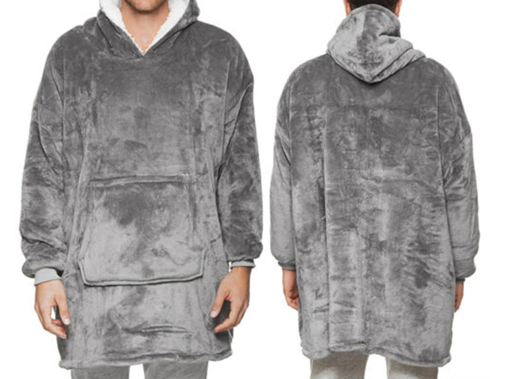 Oversized Hoodie med Luva - Filt