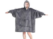 Oversized Hoodie med Luva - Filt