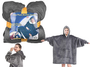 Oversized Hoodie med Luva - Filt