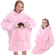 Oversized Hoodie med Luva - Filt
