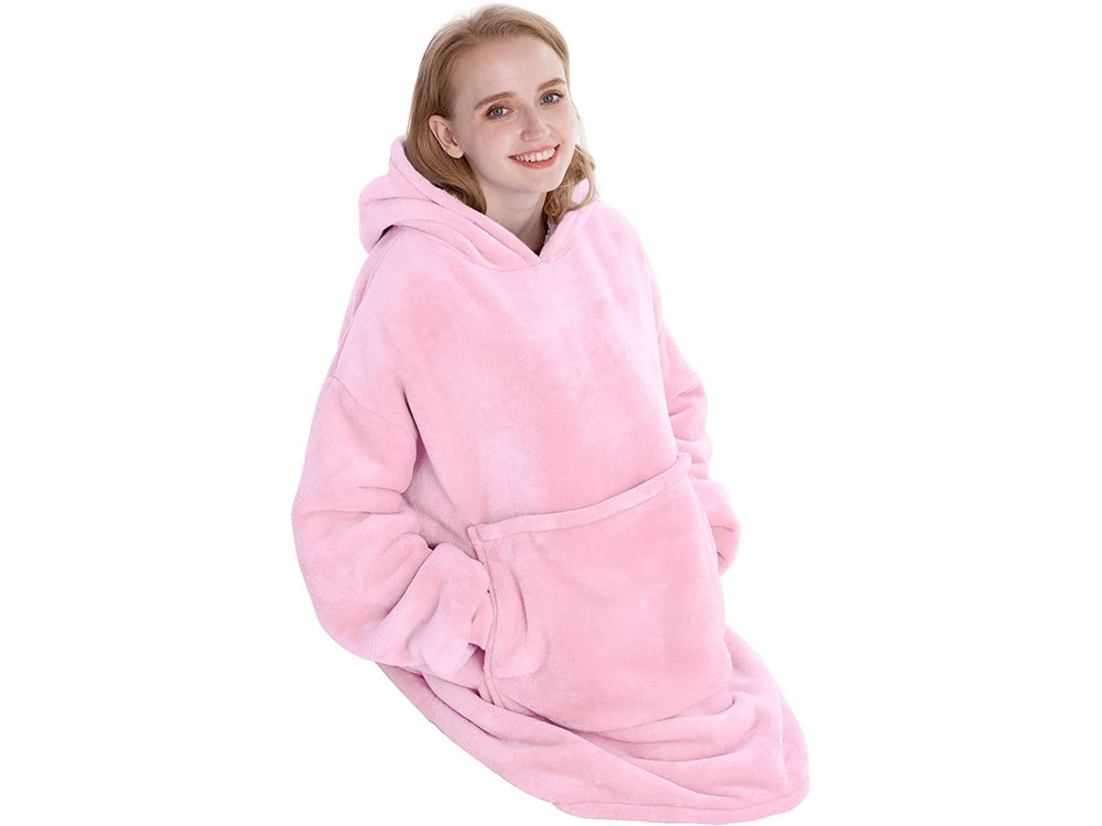 Oversized Hoodie med Luva - Filt