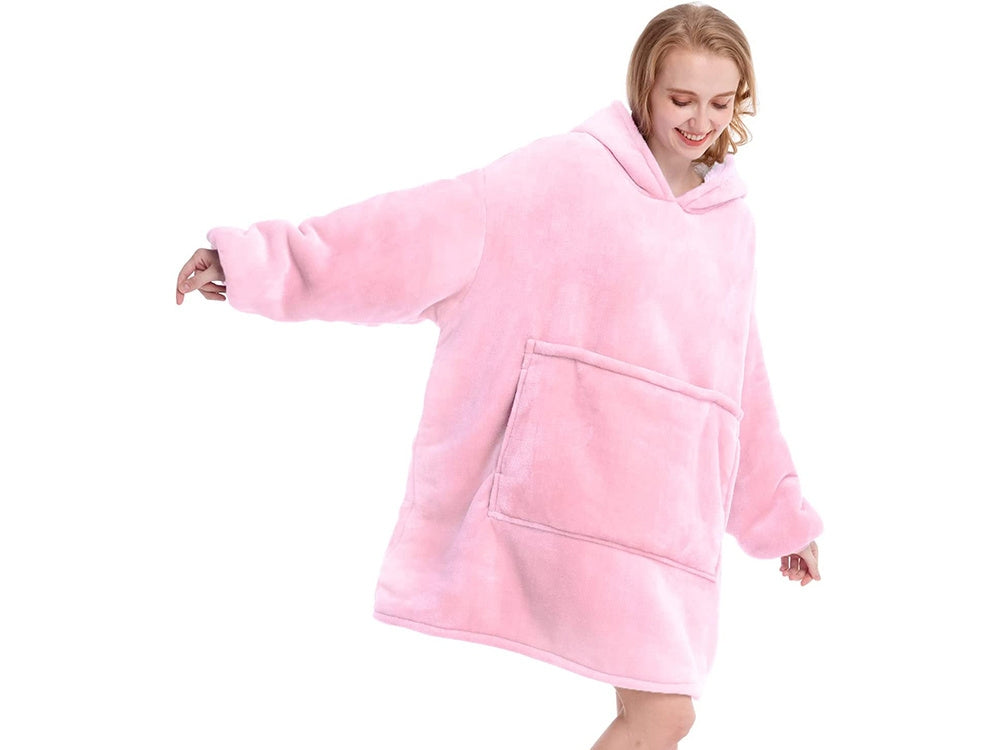 Oversized Hoodie med Luva - Filt