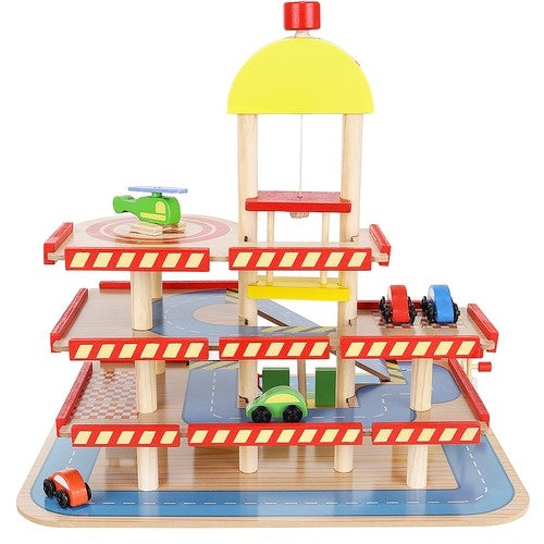 Parkeringsgarage Leksak  - Trä