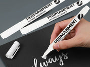 Permanent Vit Markeringspenna / Vattentålig - 1 mm