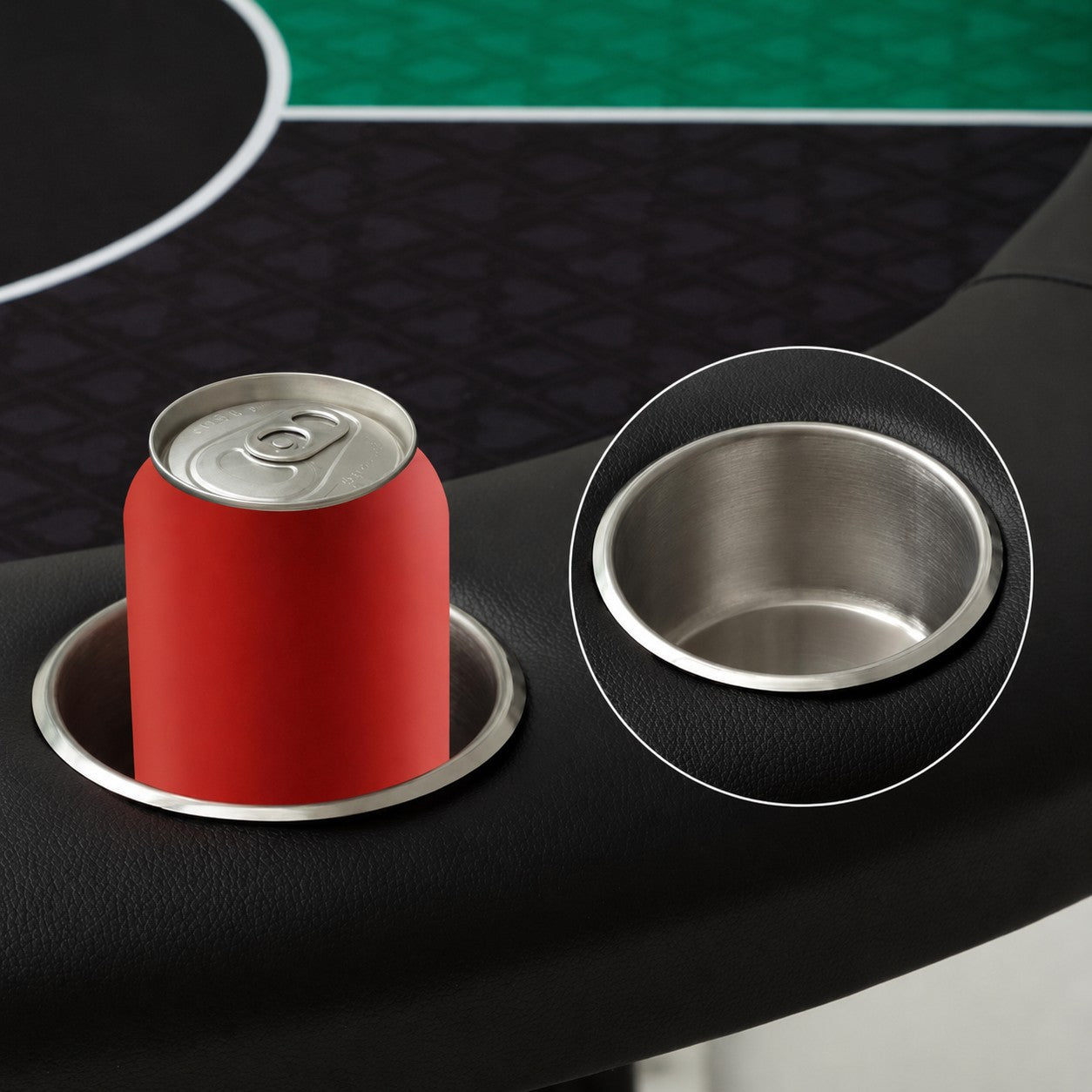 Pokerbord för Poker och Kortspel – 213 × 106 cm med Mugghållare