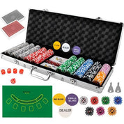 Pokerset med Väska & Tillbehör - 500 Marker - Poker