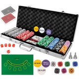 Pokerset med Väska & Tillbehör - 500 Marker - Poker