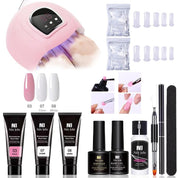 Poly Builder Gel Kit med UV-lampa för Naglar / Polygel Nail Art