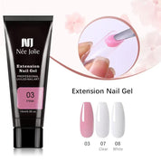 Poly Builder Gel Kit med UV-lampa för Naglar / Polygel Nail Art