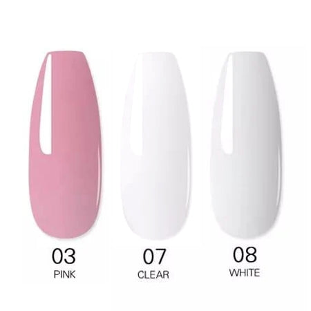 Poly Builder Gel Kit med UV-lampa för Naglar / Polygel Nail Art