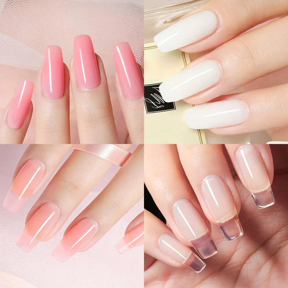 Poly Builder Gel Kit med UV-lampa för Naglar / Polygel Nail Art