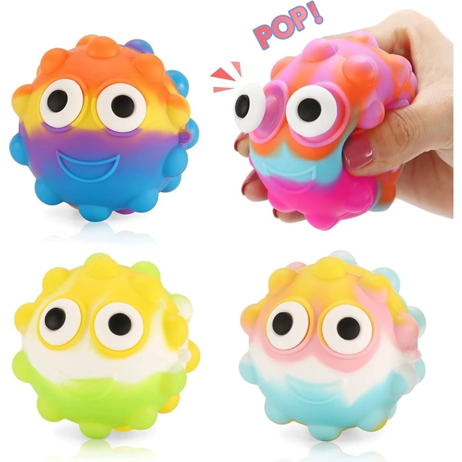 Pop-It Fidget Toy / Stressboll – Eye popper klämboll