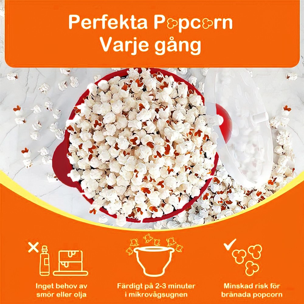 Popcornskål för Mikrovågsugn