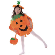 Pumpadräkt för Barn / Halloweenkostym - 3 Delar med Godispåse
