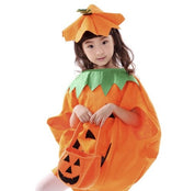 Pumpadräkt för Barn / Halloweenkostym - 3 Delar med Godispåse