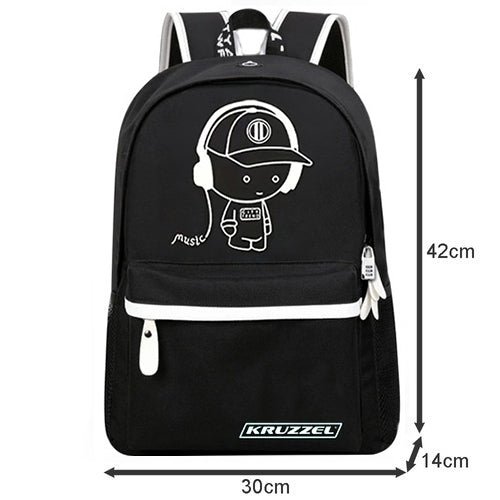 Ryggsäck med LED & Kodlås / Väska - 19L
