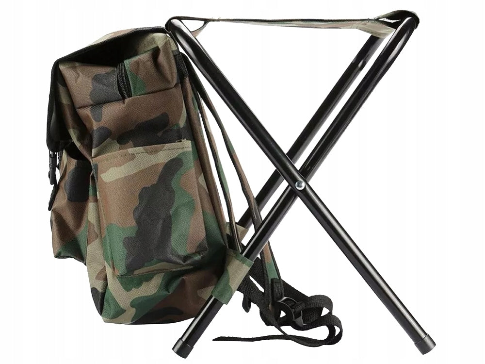 Ryggsäck med Pall - Militärryggsäck med fällbar stol