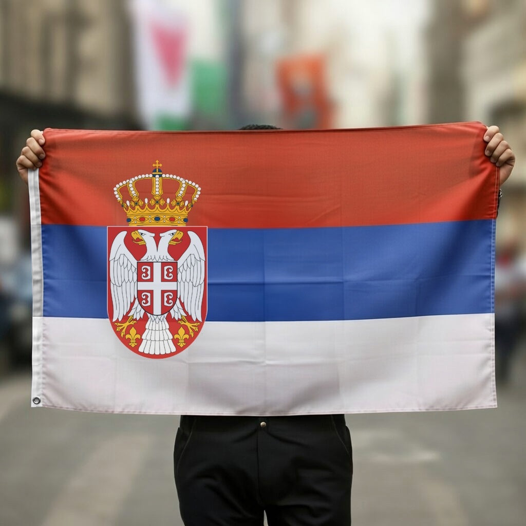 Serbien Flagga - 150 x 90 cm
