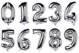 Sifferballong / Metallic Ballong 34 cm - Silver