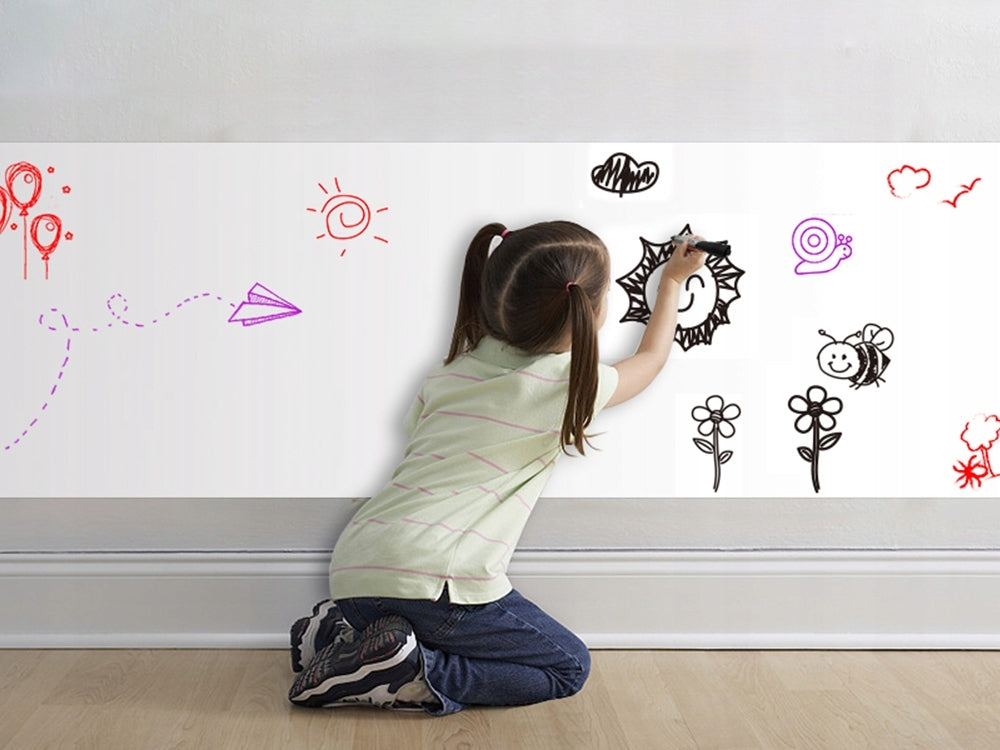 Självhäftande Whiteboardtavla / Whiteboard - 200 x 45 cm